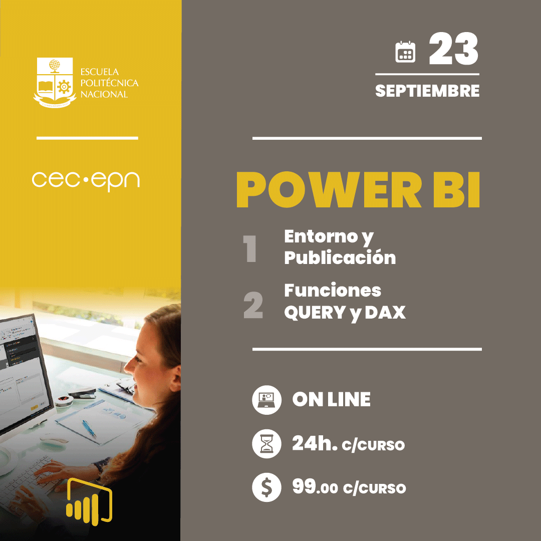 CEC_EPN2014's tweet photo. #CursosCEC Domina Power BI: modela datos, crea fórmulas DAX y diseña dashboards interactivos para una toma de decisiones basada en datos. ¡Inscríbete! #PowerBI #CECEPN

📅 Matrículas: hasta el 16 de septiembre de 2026
🌐 Más información: https://t.co/Y1yQQe6T9W https://t.co/RyJS5CPf4A