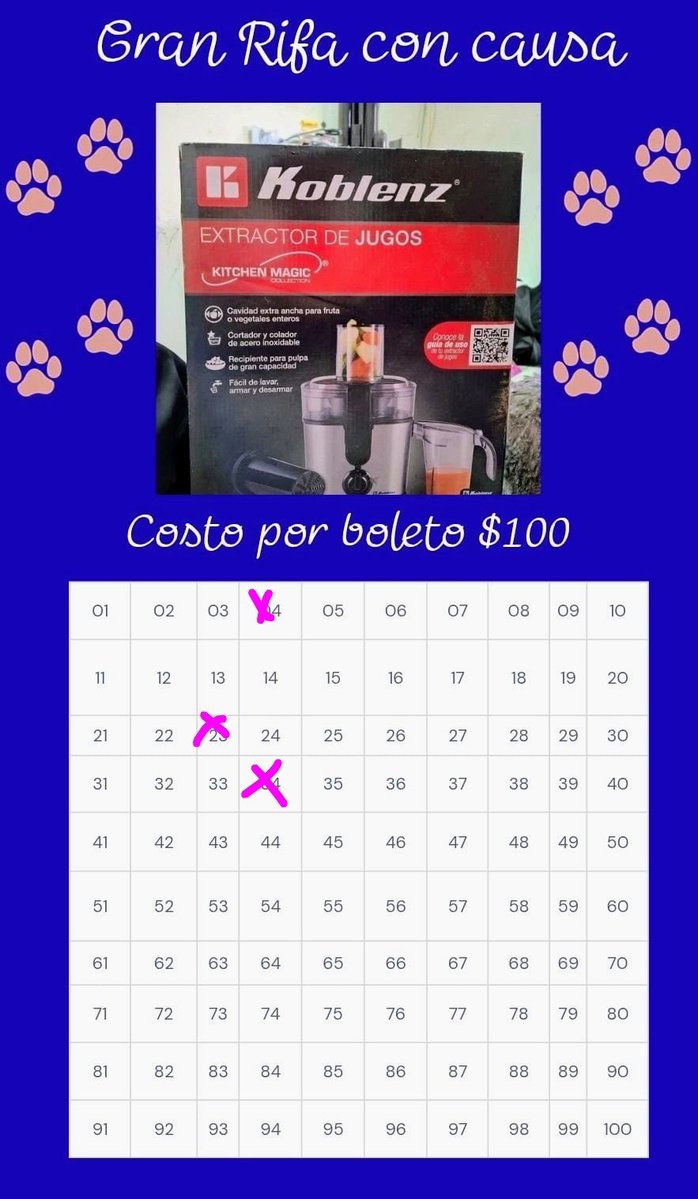 Ari_Arciniega6's tweet photo. Con infinito cariño les seguimos invitando a Nuestra Rifa por una gran causa 🐕🐈es un genial extractor de jugos Koblenz 🍇🍎🍉 para que tus mañanas sean más saludables , aún quedan 97 números para elegir tu favorito $100 c/u por cada número que se vende es un milagro para todos mis rescatados 🐾✨