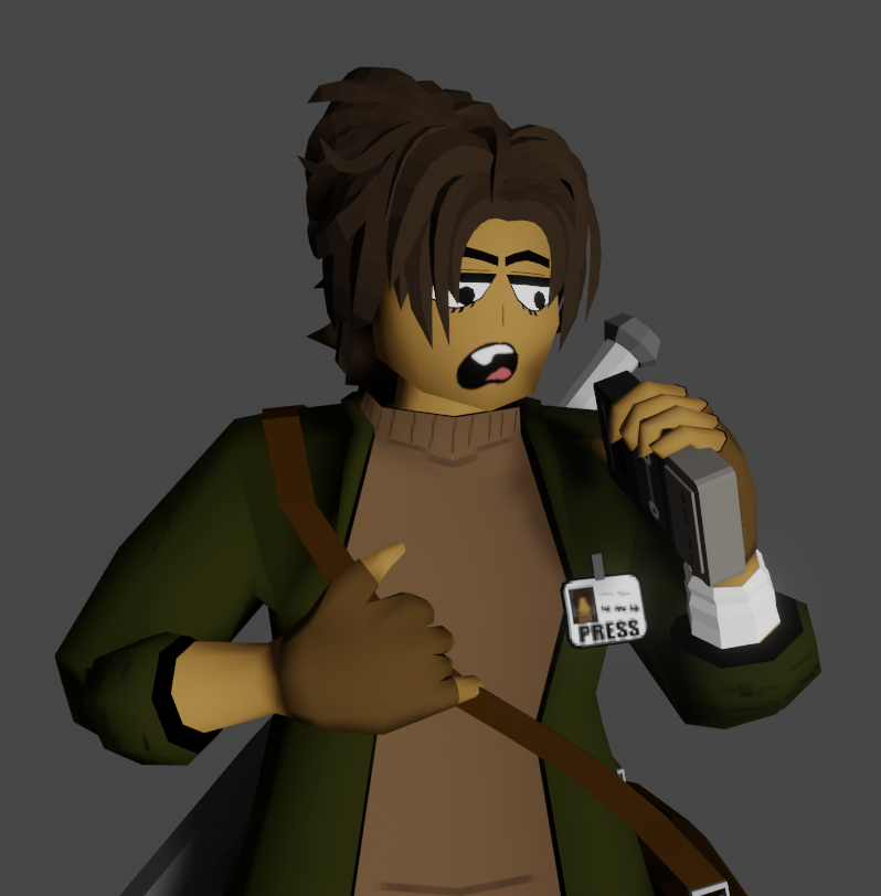 KazzySpazzy's tweet photo. Model is done, I decided to give them meshed eyes instead of what I originally planned
What I need to:
- Setup unity stuff
- Give them a name
#Blender3D #Blender #VRChatSpookality #Spookality2026 #VRC #VRChat https://t.co/OuZ64yhCl8