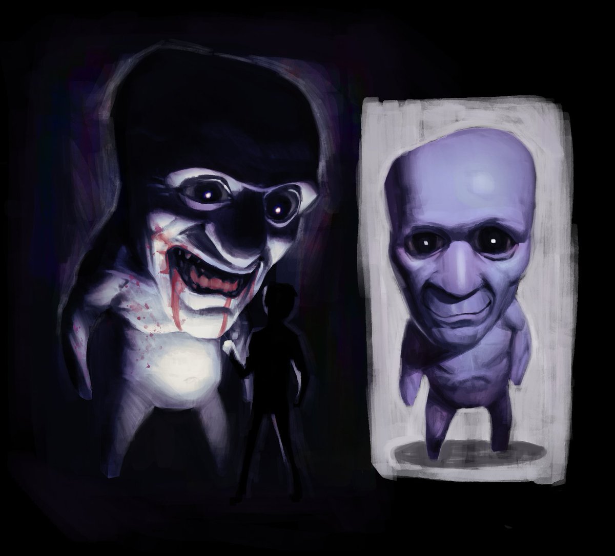 RockWall4r's tweet photo. ao oni drawings https://t.co/hQffav5L9u