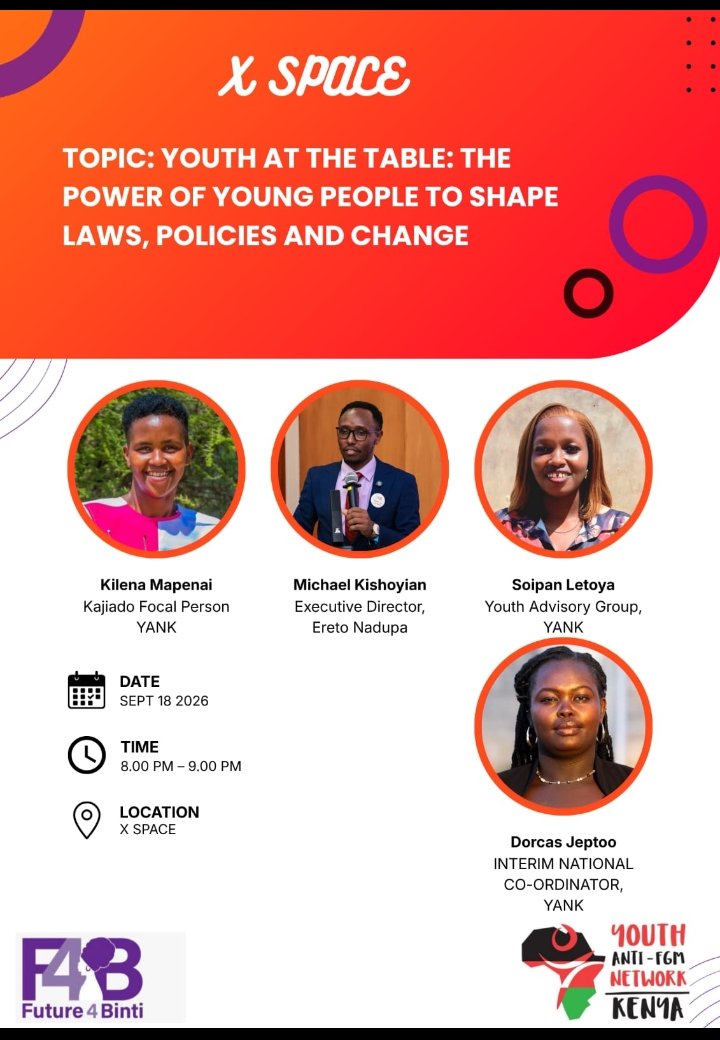 SarahNokwi's tweet photo. Young people are not just beneficiaries—we are voices, leaders and change-makers with the power to shape decisions affecting our communities and future.
Let’s amplify youth voices and create meaningful change.
#YouthAtTheTable #YouthVoices #YouthLeadership #Future4Binti #YANK https://t.co/S67Tq1m7bo