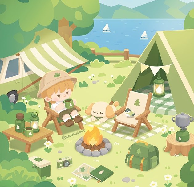 ccomulart's tweet photo. 캠핑일기🌲🐶🐤 https://t.co/6OqFKlBj5a