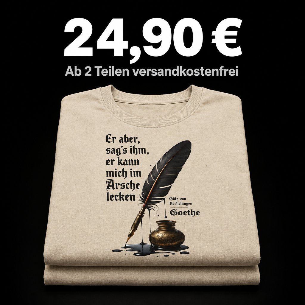 MegakiTestkanal's tweet photo. Sag's mit Goethe für nur 24,90€