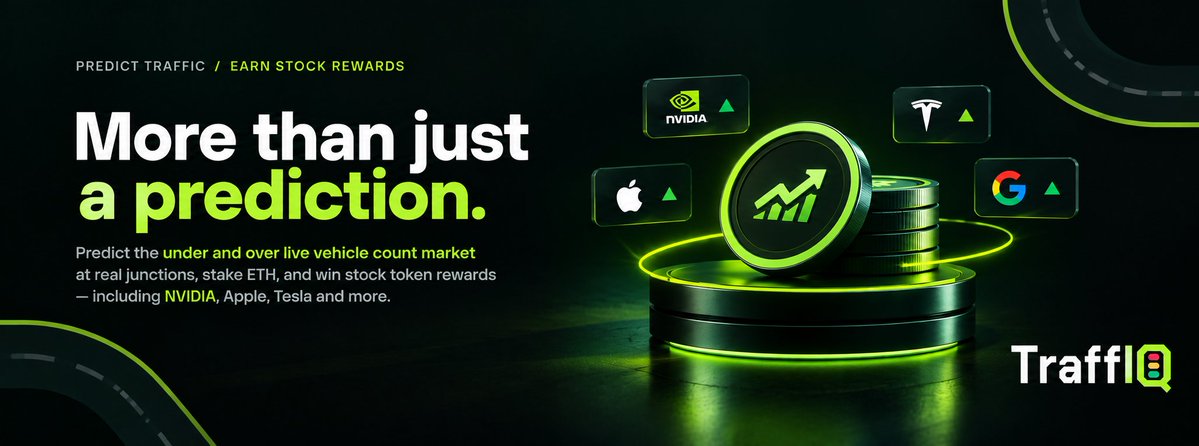 TraffIQ__'s tweet photo. What if traffic could become a market? 🚦
UNDER or OVER. On-chain. Live on @RobinhoodCrypto https://t.co/9vUwuP0nIE