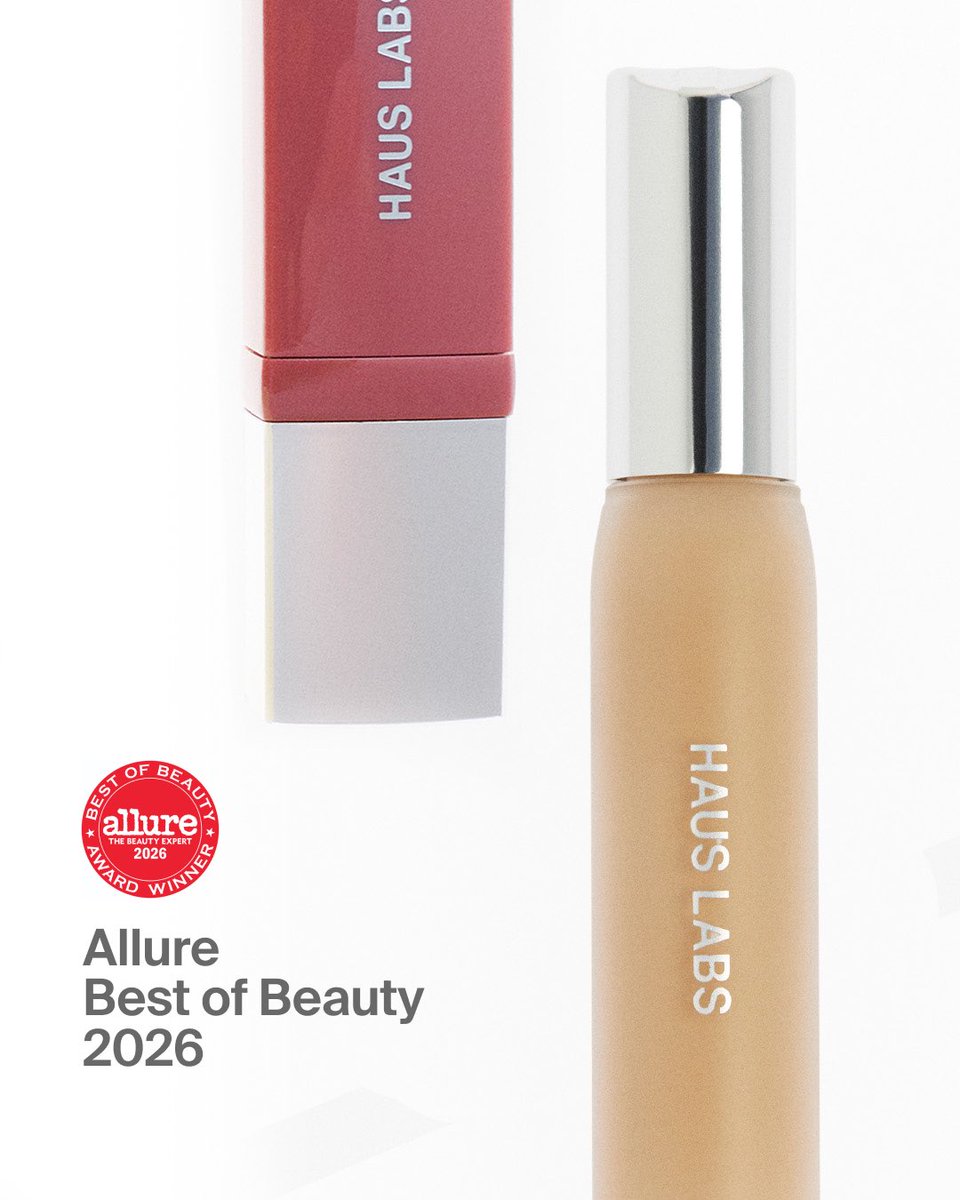 ladygaga's tweet photo. Congrats Haus Labs on the @Allure_magazine BEST IN BEAUTY 2026 wins! Best Full-Coverage Concealer and Best Liquid Lipstick! 💋 https://t.co/cPv3fALb6t