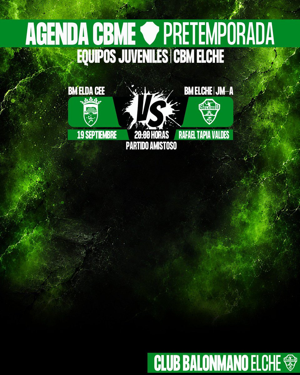cbm_elche's tweet photo. ð© ðððð¡ðð ðððŠ #CBME | #PreTemp2026
ð
ððŽ ð®ð¹ ð®ð | Septiembre 2026
â¹ïž Repasa aquà los partidos que los ð²ðŸðð¶ðœðŒð ð±ð² ð¹ð® ð¯ð®ðð² del #CBMElche jugarán durante el fin de semana, en su fase de preparación veraniega.
ð© #AlmaGuerrera ð© https://t.co/WMLlJpABWj