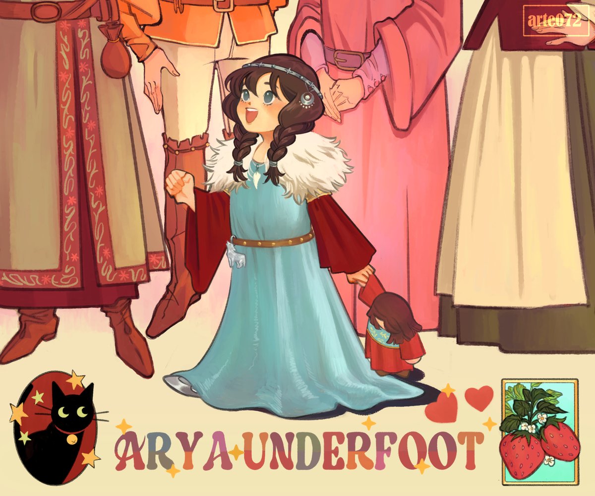 arte072's tweet photo. #aryaweek2026 day 5: pack, friendship, and kindness 🐺🐺🐺

"Fat Tom used to call her "Arya Underfoot," because he said that was where she always was."

"her father's men once dubbed her Arya Underfoot" https://t.co/Lw8jH0mVyA