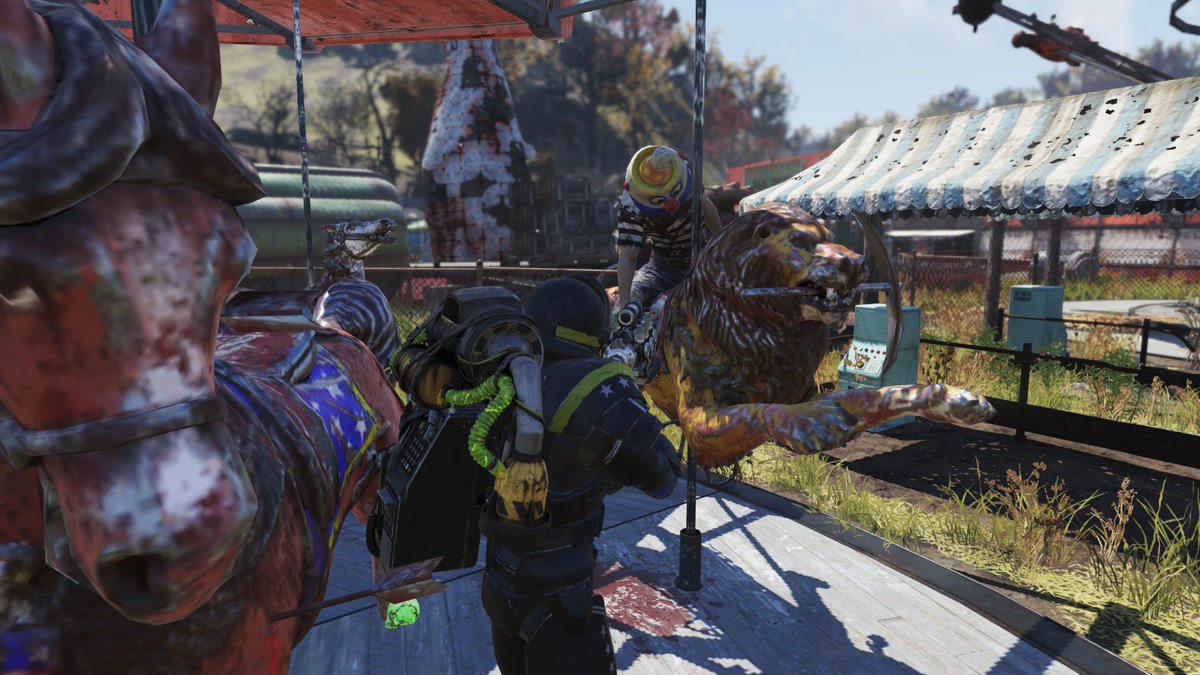 55STat's tweet photo. @Fallout #fallout #fallout76 #fallout76bewarethebloodmoon #fallout76season26 #pintsizeslasher #enclave #videogamer #theslasher #halloween https://t.co/xGD4YyeKYV