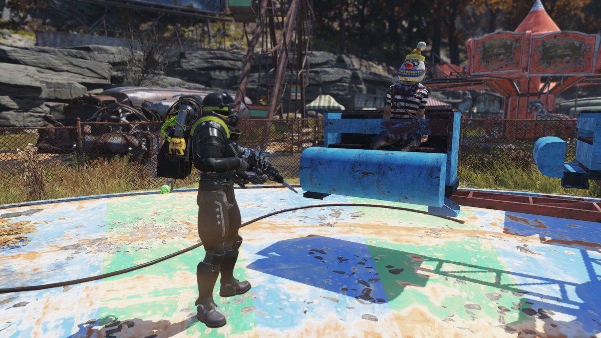 55STat's tweet photo. @Fallout #fallout #fallout76 #fallout76bewarethebloodmoon #fallout76season26 #pintsizeslasher #enclave #videogamer #theslasher #halloween https://t.co/xGD4YyeKYV
