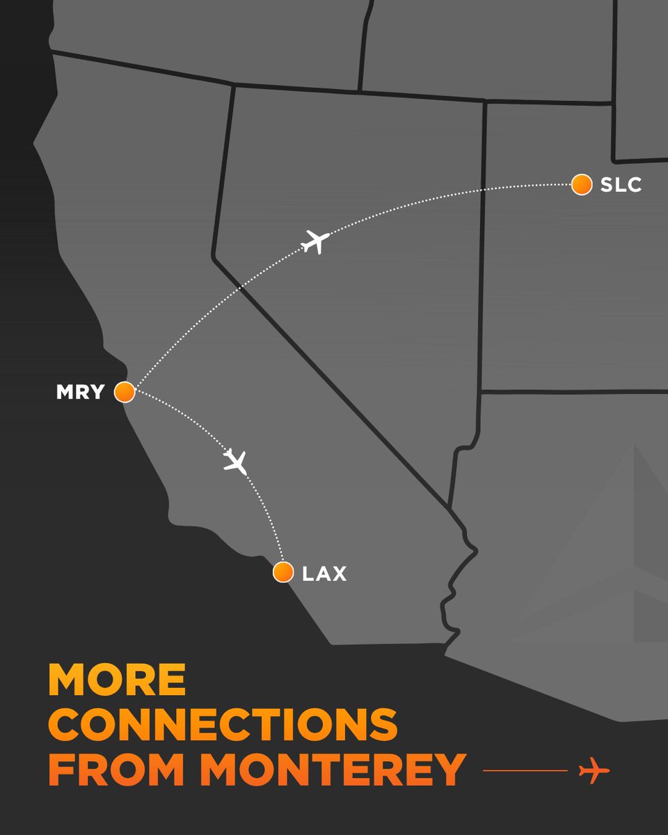 montereyairport's tweet photo. Welcome back, @Delta!️ After 19 years, Delta is returning to MRY with nonstop service to #SaltLakeCity and #LosAngeles.
More connections. More possibilities. More places to explore.
#flylocal #iflyMRY #Delta @slcairport @flyLAXairport https://t.co/EB1p5Yso09