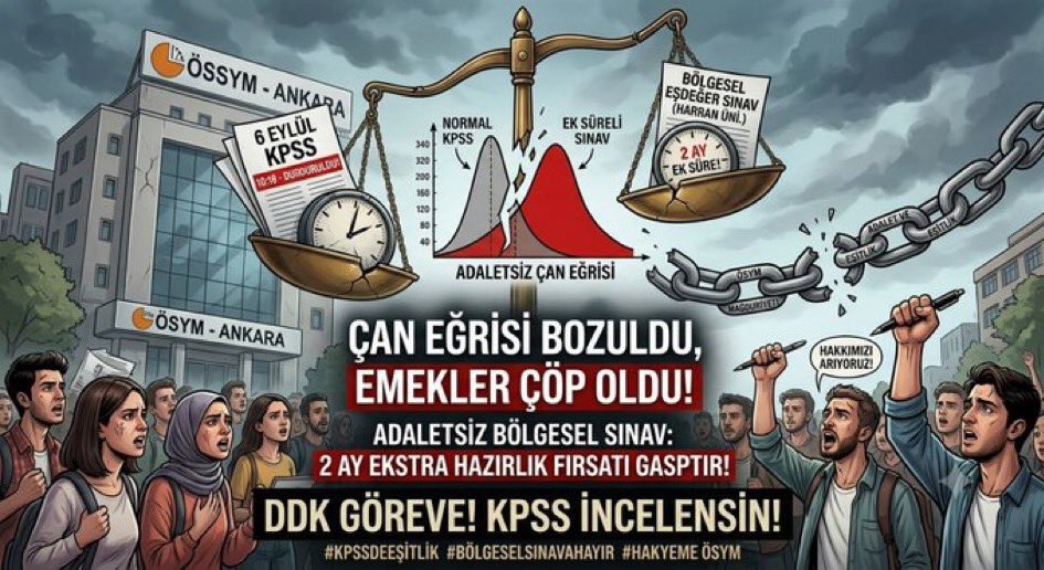 eroglu0701's tweet photo. Şanlıurfa’daki 392 aday için alınan telafi sınavı kararı; eşitlik, sınav güvenliği ve milyonlarca adayın emeği açısından açıkça açıklanmalıdır.

Talebimiz nettir: Süreç şeffaf, bilimsel ve denetlenebilir biçimde yürütülsün; adayların hakları güvence altına alınsın.

Adayların geleceği belirsizliğe bırakılamaz!

#ÖSYMDenetlensin #DDKGöreve