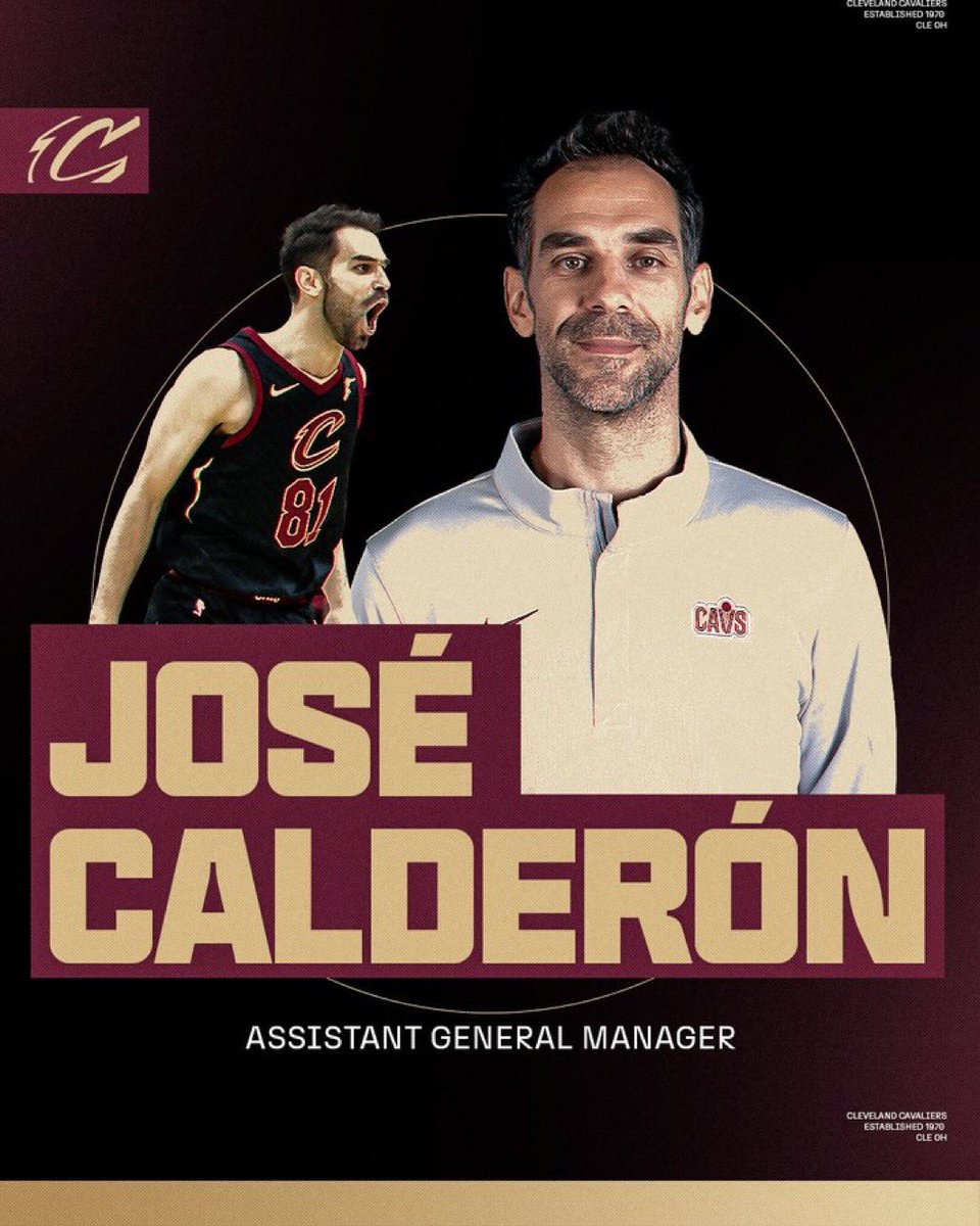 NBAspain's tweet photo. 👔❤️ El nuevo Assistant General Manager de los @cavs: @JmCalderon https://t.co/94oq7wpmy1