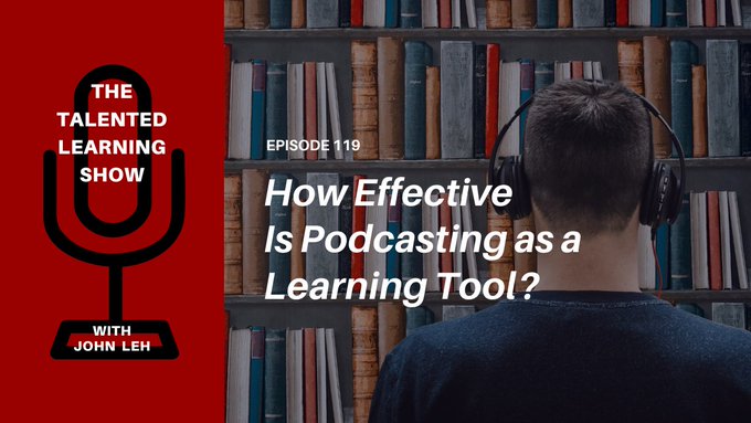 JohnLeh's tweet photo. With half a million active #podcasts in the world, conversational knowledge sharing is having its day.

But what can #podcasting help us achieve in enterprise #learning? Get a fresh POV as I compare notes with fellow #learningtech podcaster Harald Overaa▶️ https://t.co/6O1ghfa7pg https://t.co/TdCff4ThTD