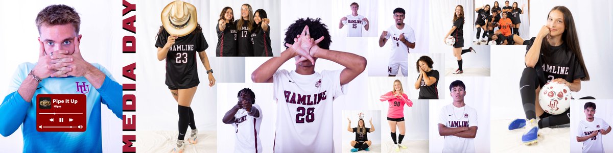 HUPipers's tweet photo. Pipe it up for @HamlineMSoccer and @HamlineWSoccer media day photos!
#GoHU #PipeItUp https://t.co/wNexRKFIRk