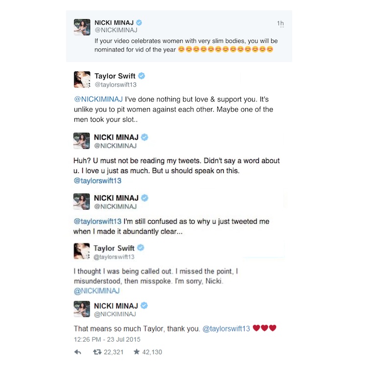 yesterdejavu's tweet photo. I can't believe Taylor actually apologised for this 💀 Nicki clearly was shading her. She just didn't expect Taylor to respond so when she did, she gaslit her into thinking she was crazy 😭 https://t.co/mww357rcAv