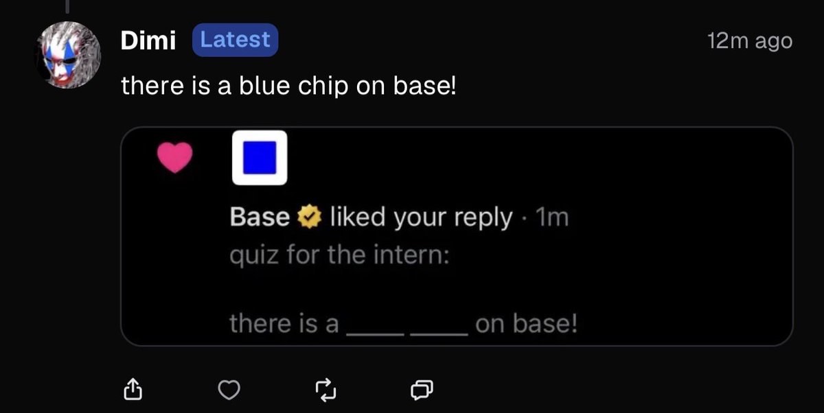 DimitriDotEth's tweet photo. there is a blue chip on base! https://t.co/zqlyT6owCe