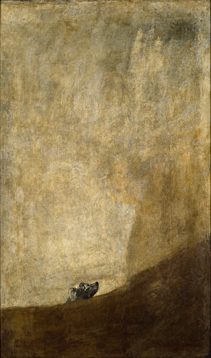 Chori__Vegano's tweet photo. ¿Cómo es posible que Goya haya pintado este perro, con esa mirada, esa tristeza, ese amor?

Goya, El perro https://t.co/a7VveAtnoq