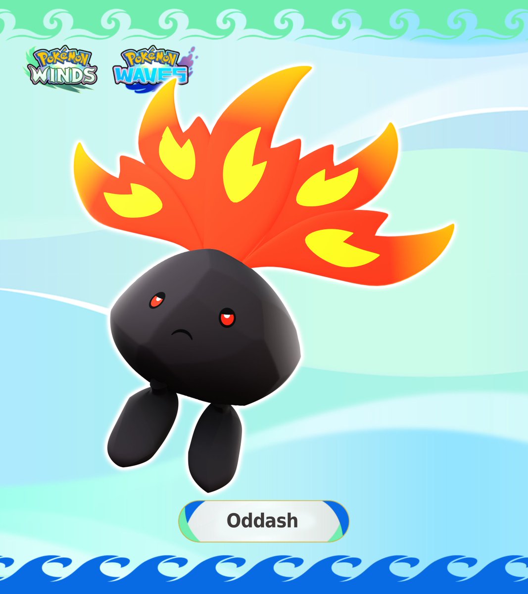 CardnlH's tweet photo. Concept for a Fire/Rock Type "Oddash"! #Pokemon #PokemonWindsWaves https://t.co/PVz5jD4fGL