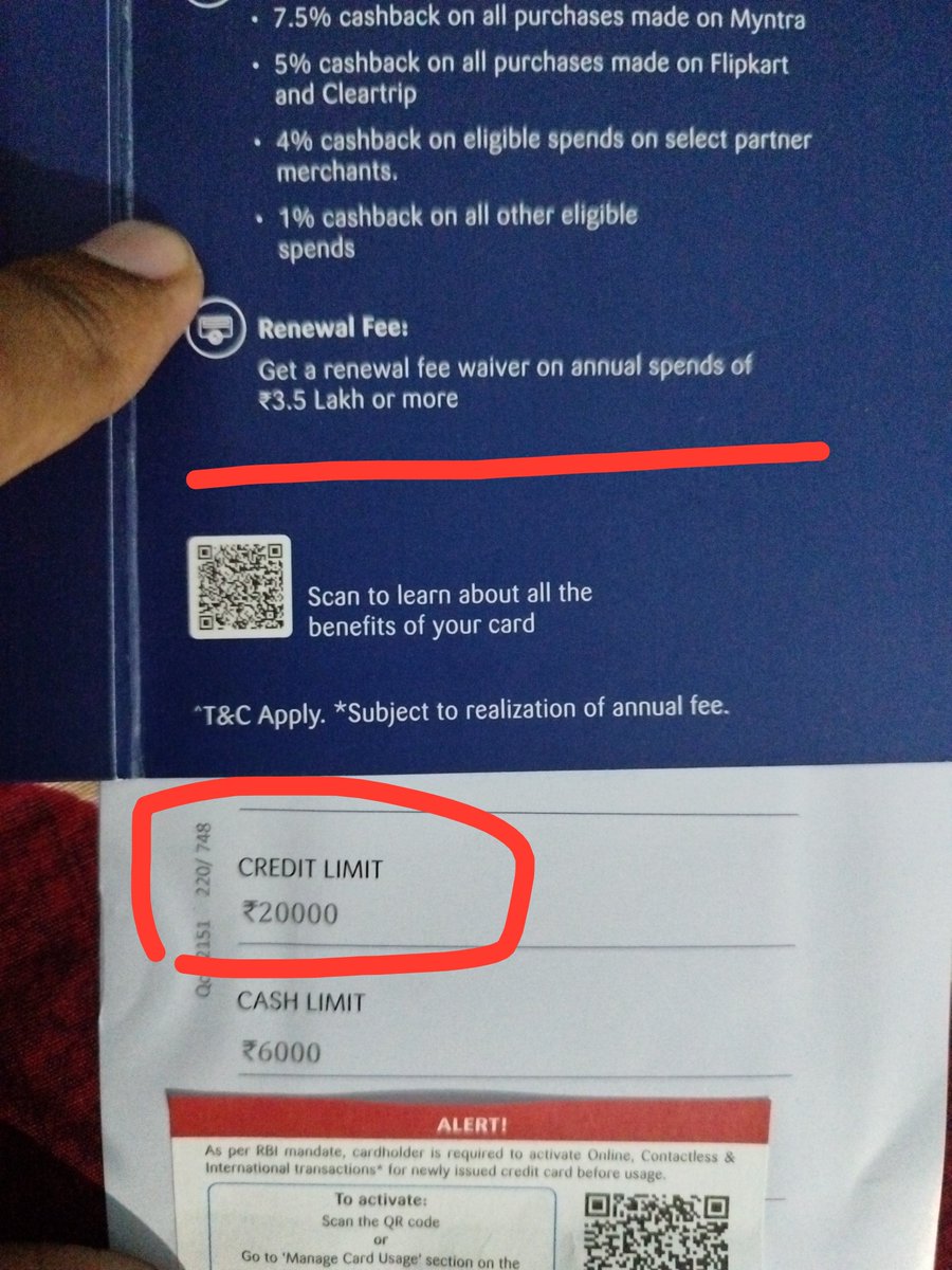 prashant07_08's tweet photo. @SBICard_Connect  I Have 8 Cards With total Limit of 43lacs
2 Cards With 9lac plus
So I Applied for your Sbiflipkart card which gave limit of 20k &amp; Renewal will be waved off if it's crosses 3.5L.
Even if I Use Max 20k it's 2.4L in a Year

Bhang Khate ho ya Charas.. Keep ur Card https://t.co/qfWLG2eMRp