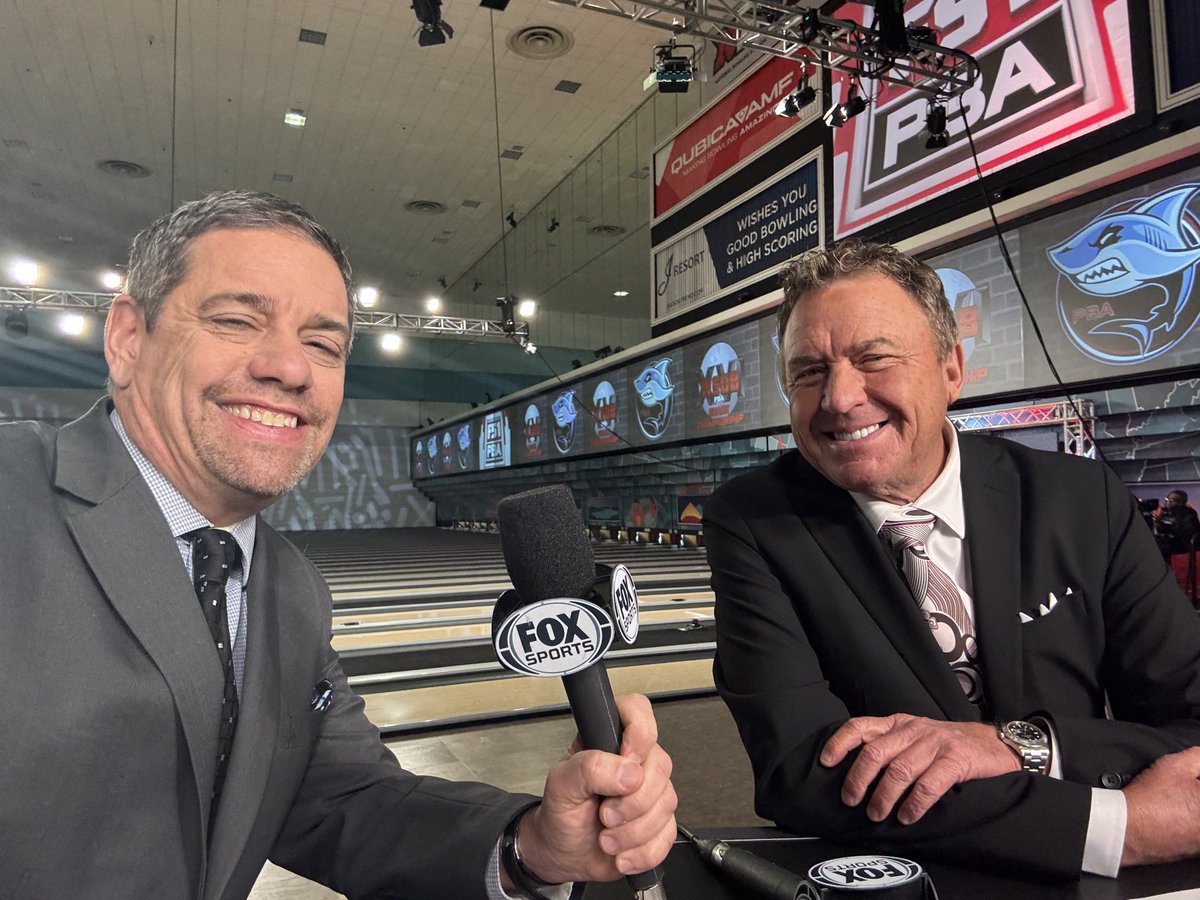 DaveRyno12's tweet photo. This was the last time I worked with Randy Pedersen after a great run at @FOXSports @FS1 @PBATour shows in Reno at the World Series of Bowling.  Always energetic, always entertaining. He was one of a kind.  RIP RP. We miss you. https://t.co/mJ95LhFfST
