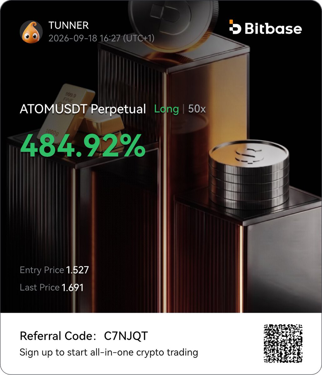 Tunner001's tweet photo. Friday ended well, ALHAMDULLILAH 🩶

cosmos:native solana:ukHH6c7mMyiWCf1b9pnWe25TSpkDDt3H5pQZgZ74J82 📈🙅🏾‍♂️

Register and trade with BITBASE
link below 👇🏾 

https://t.co/jeRCjmpHOq https://t.co/h1dR7V73vg