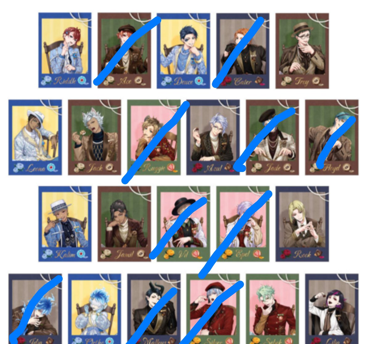 i7users's tweet photo. ◎イデア、マレウス、アズール、レオナは条件の良い方優先
お声がけ重なる場合、任意の特典抱き合わせの可能性もございます🙇

◎特典金額は要相談

◎カードコレクションの譲渡（仮約束）も可能です。→画像の無印

◎難波手渡し可能

お時間頂く場合♥をつけます。

ツイステ　ボンボニエール https://t.co/g1W5DZJREq