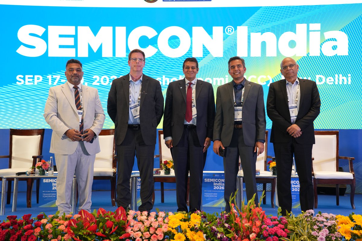 PwC_IN's tweet photo. At SEMICON India 2026, we convened conversations that advanced the semiconductor agenda across technology, investment and international collaboration, as their platinum partner. PwC India remains committed to fostering partnerships that accelerate the goals of Semicon India 2.0. https://t.co/zasdyl9i3n