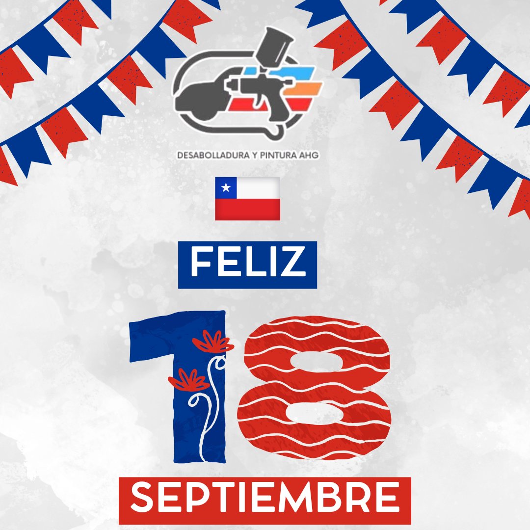 TallerAHG's tweet photo. 🇨🇱¡Felices Fiestas Patrias!🇨🇱

Que sea una jornada para compartir, disfrutar nuestras tradiciones y celebrar con alegría, responsabilidad y junto a quienes más queremos.

🇨🇱¡Viva Chile!🇨🇱

#18deSeptiembre
#FiestasPatrias 
#Desabollador 
#Iquique https://t.co/IjhG9if3F9