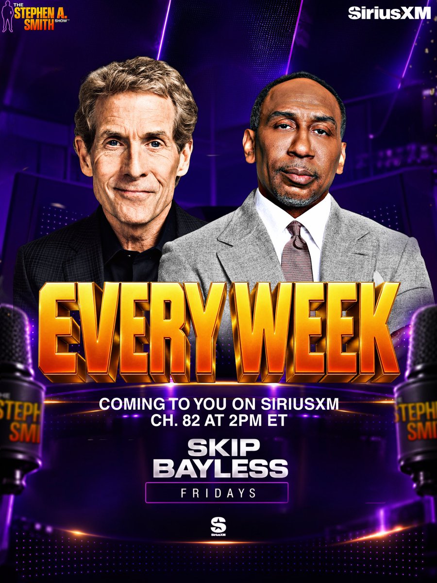 stephenasmith's tweet photo. Today! Only on The Stephen A. Smith Show on @MadDogRadio x @SIRIUSXM! 

@RealSkipBayless and I are back at it again! https://t.co/NTNBLMPmqc
