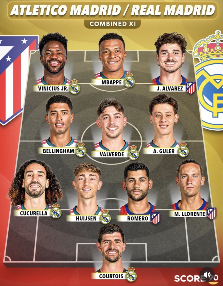 AdriRM33's tweet photo. El mejor XI entre el REAL MADRID y ATLÉTICO DE MADRID.

¿Opiniones? 👀 https://t.co/PeNCv3MZ8R
