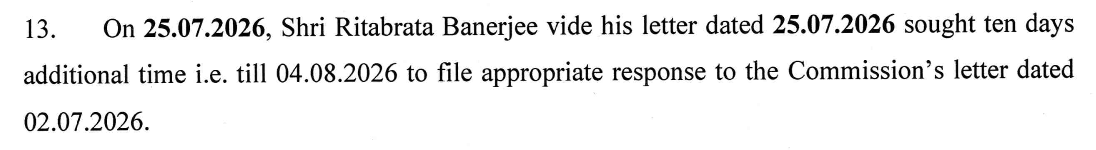AnantGuptaAG's tweet photo. Again, Ritabrata Banerjee asked for more time. He finally submitted documents only on September 11, over two months after the original deadline.

What happened between July 25 and September 11? We don't know. @ECISVEEP must explain.

Cut to yesterday. (3/5) https://t.co/QgaaYSZRBM