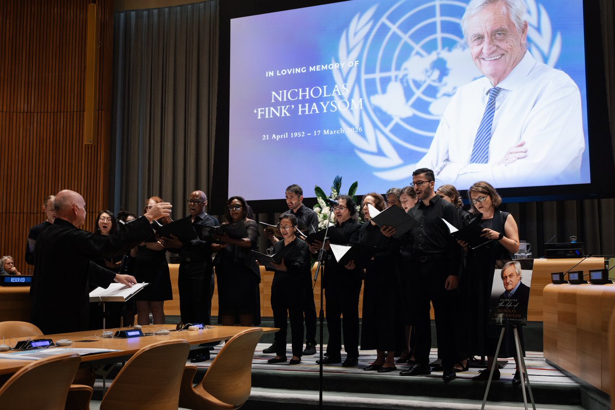 Lacroix_UN's tweet photo. Today we honor the memory of Nicholas "Fink" Haysom who served for the @UN with humility, conviction and humanity. We carry forward his belief that peace is possible, that justice matters, and that people's dignity and aspirations must remain at the centre of our work. https://t.co/lTmCz3W7lA