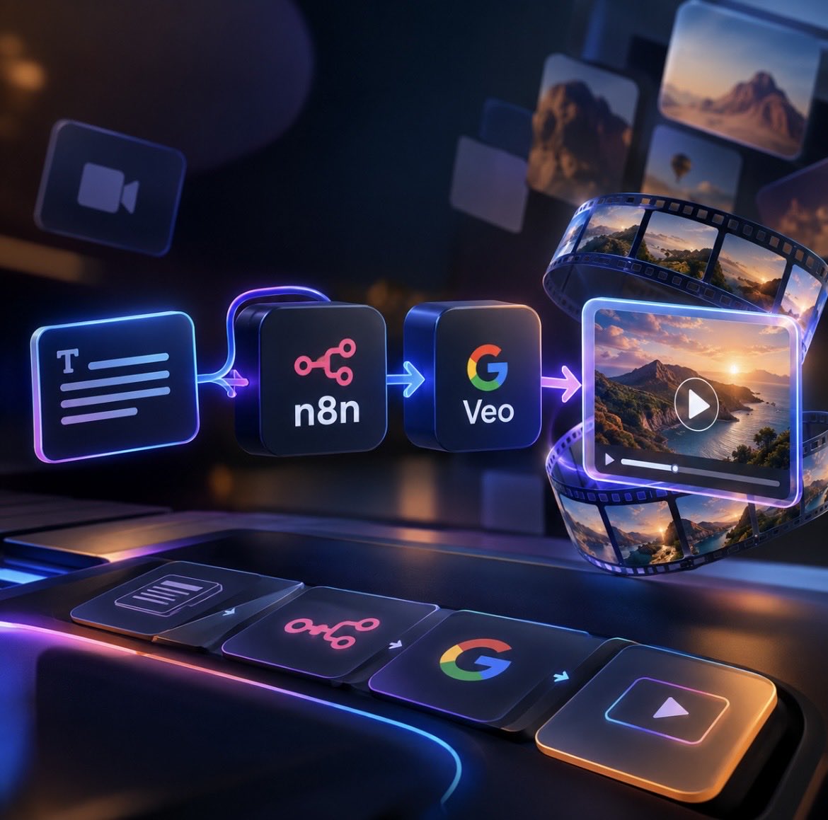 khaled_diak's tweet photo. Text to Video داخل Workflow

ربط n8n مع Google Veo وتحويل النص إلى فيديو

🔗 https://t.co/GYHT0KPofx 

#Veo #n8n #AI https://t.co/kTHr0OhJRA