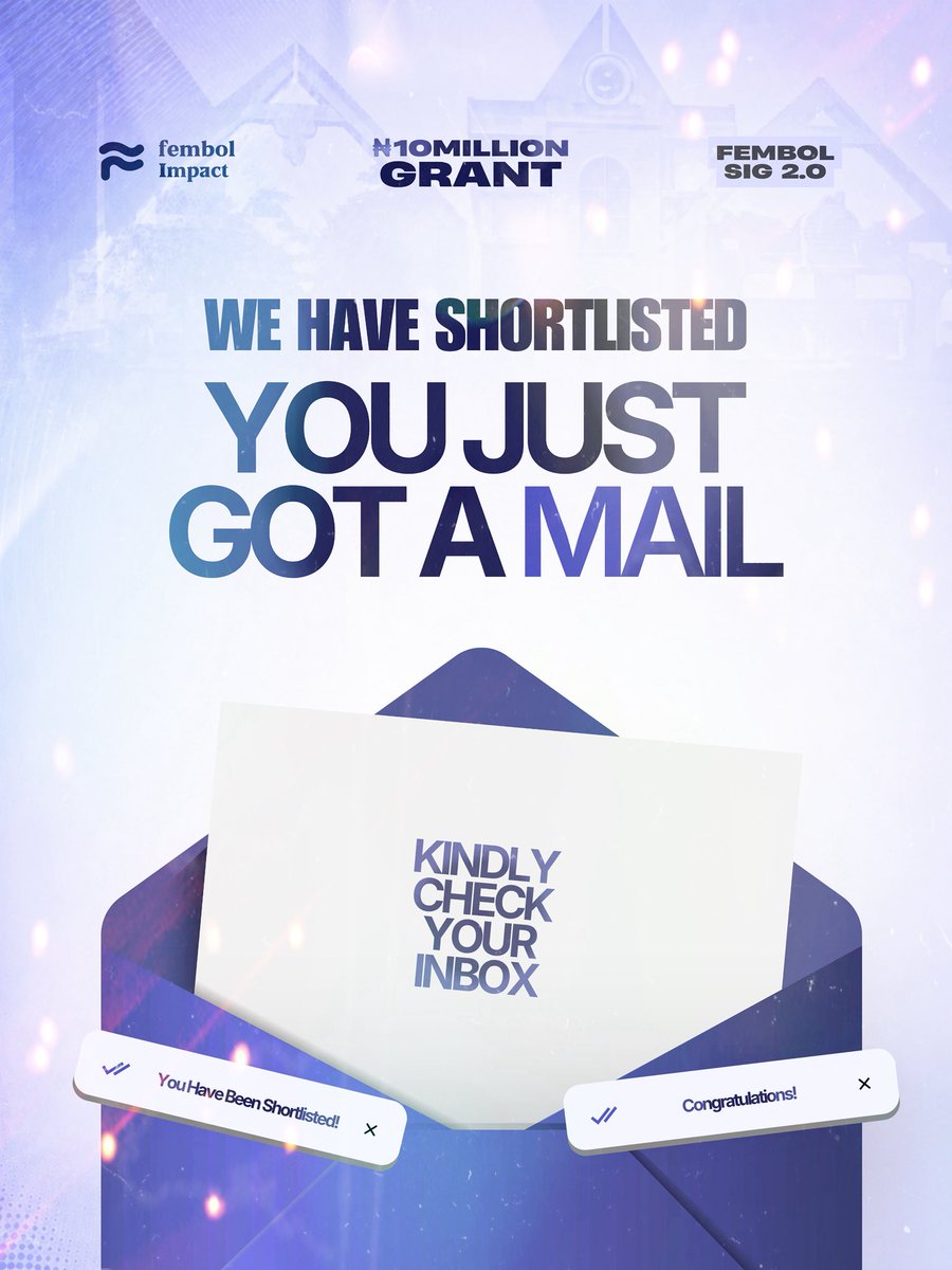 fembolgroup's tweet photo. The FSIG 2.0 Shortlist Is Out! 

📩 Check your email to find out if you made the shortlist!

Congratulations to everyone shortlisted, and thank you to all who applied.

Follow @fembolimpact for more updates.

#FSIG2 #FembolImpact #StudentInnovation #InnovationGrant #fembolstudent https://t.co/WQ16TVReh7