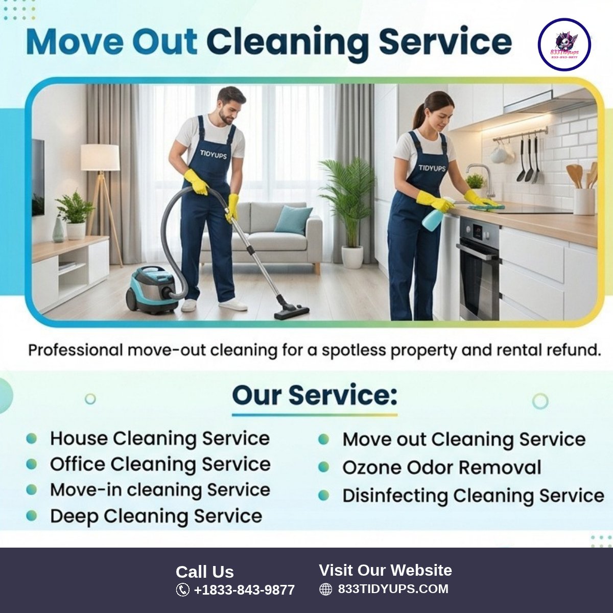 833tidyups's tweet photo. Move-Out Cleaning Services for a Fresh, Spotless Space
Book today 👇
🔗 https://t.co/nfj7lgPuTA

#MoveOutCleaning #ProfessionalCleaning #CleaningServices #HomeCleaning #CommercialCleaning #OfficeCleaning #DeepCleaning #ResidentialCleaning #BusinessCleaning #CleaningExperts https://t.co/XOeMngFY6m