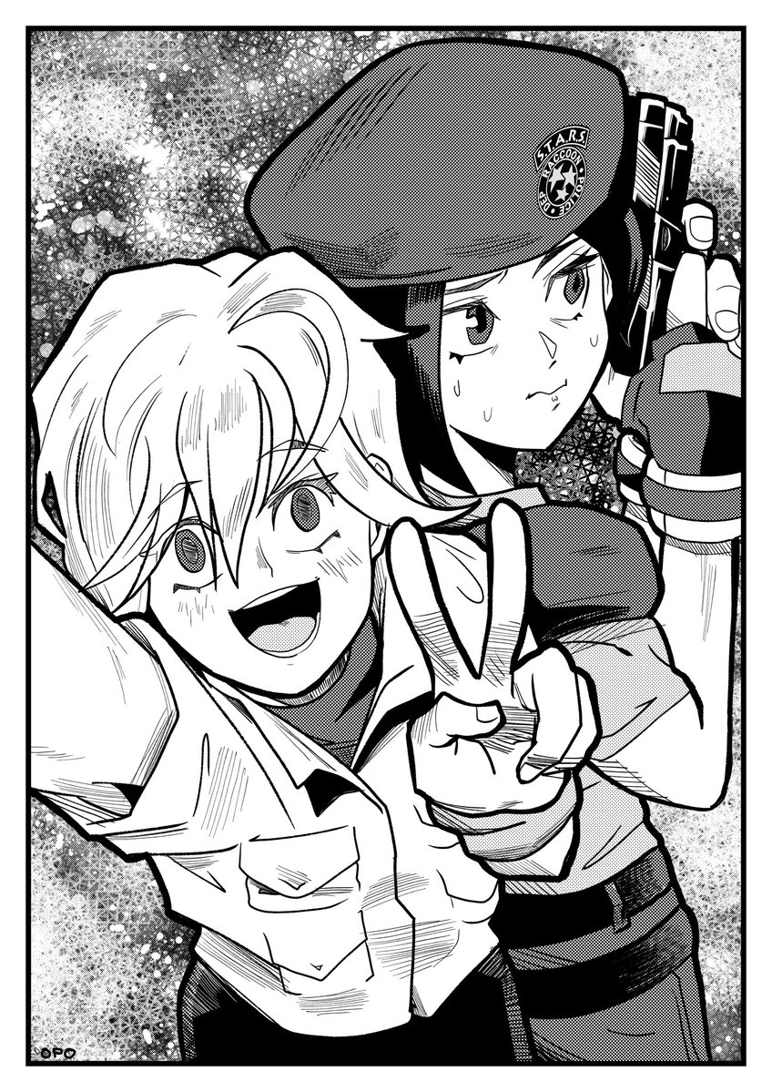 OponokMWL's tweet photo. Commissioned illustration, Heather Mason and Jill Valentine (from Silent Hill 3 and Resident Evil). https://t.co/rM8Xv2zEU1