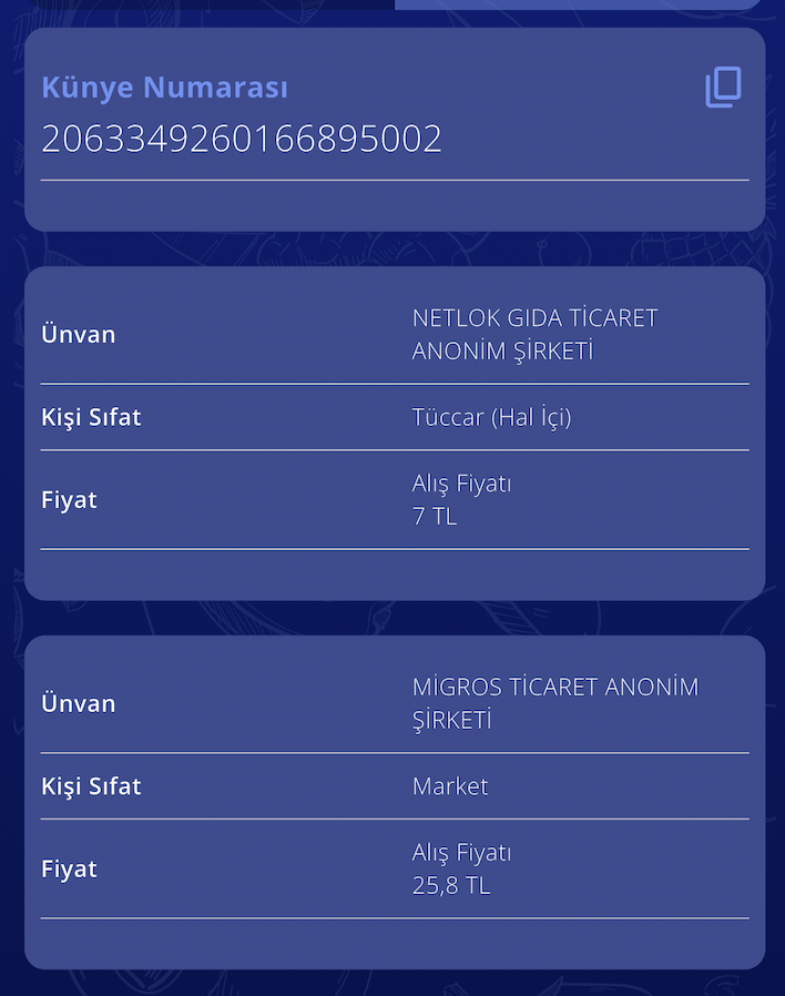 gidadedektifi's tweet photo. Yine benzer şekilde Netlok Gıda Ticaret A.Ş. firmasının sadece 7₺'ye satın aldığı dereotunu 25,8₺'ye yani tam %268 kazançla Migros'a sattığı Hal Kayıt Sistemi üzerinden görülüyor!
Bu firmanın Migros ile ilişkileri ve ticaret detaylarının araştırılması gerekiyor.
@ticaret https://t.co/R7DVrTQ27x