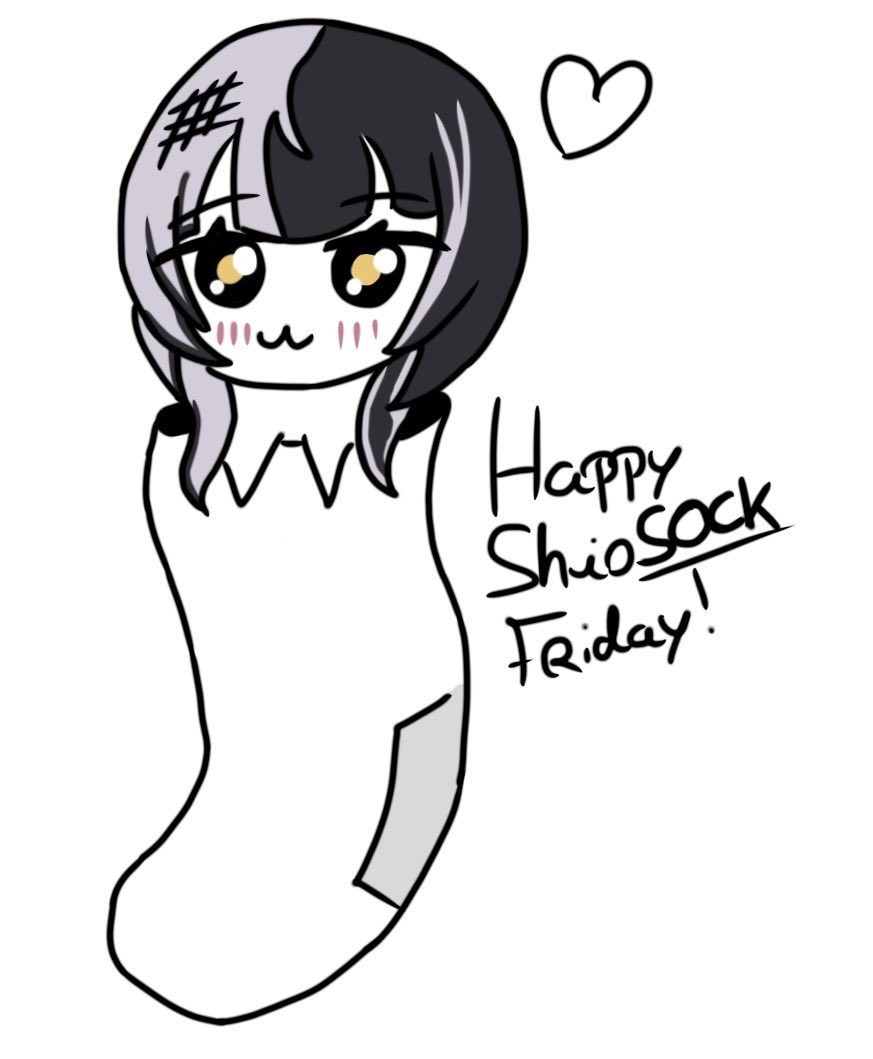 amhapi's tweet photo. #ShiorinSketch Daily doodle: Happy Shio Sock Friday! 🤍🖤 
It’s warm and comfy! Make sure to relax and rest well on this end of the week. https://t.co/QRiZTasUt9