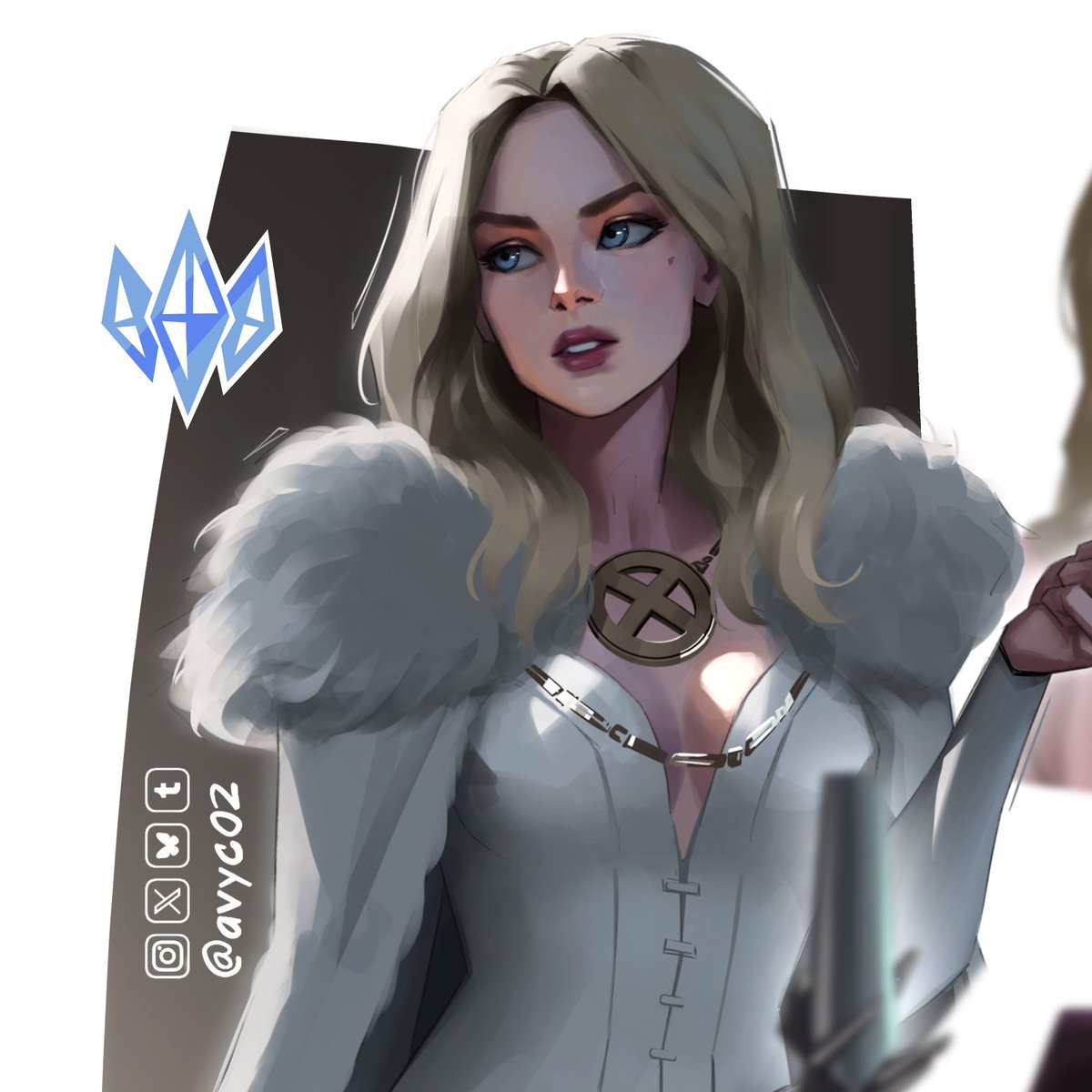 avyc02's tweet photo. Drawing Samara Weaving as Emma Frost~ 💎💅
#xmen #emmafrost #emma #xmen97 #marvel #mcu #fanart #ArtistOnTwitter https://t.co/cbqphivoVZ
