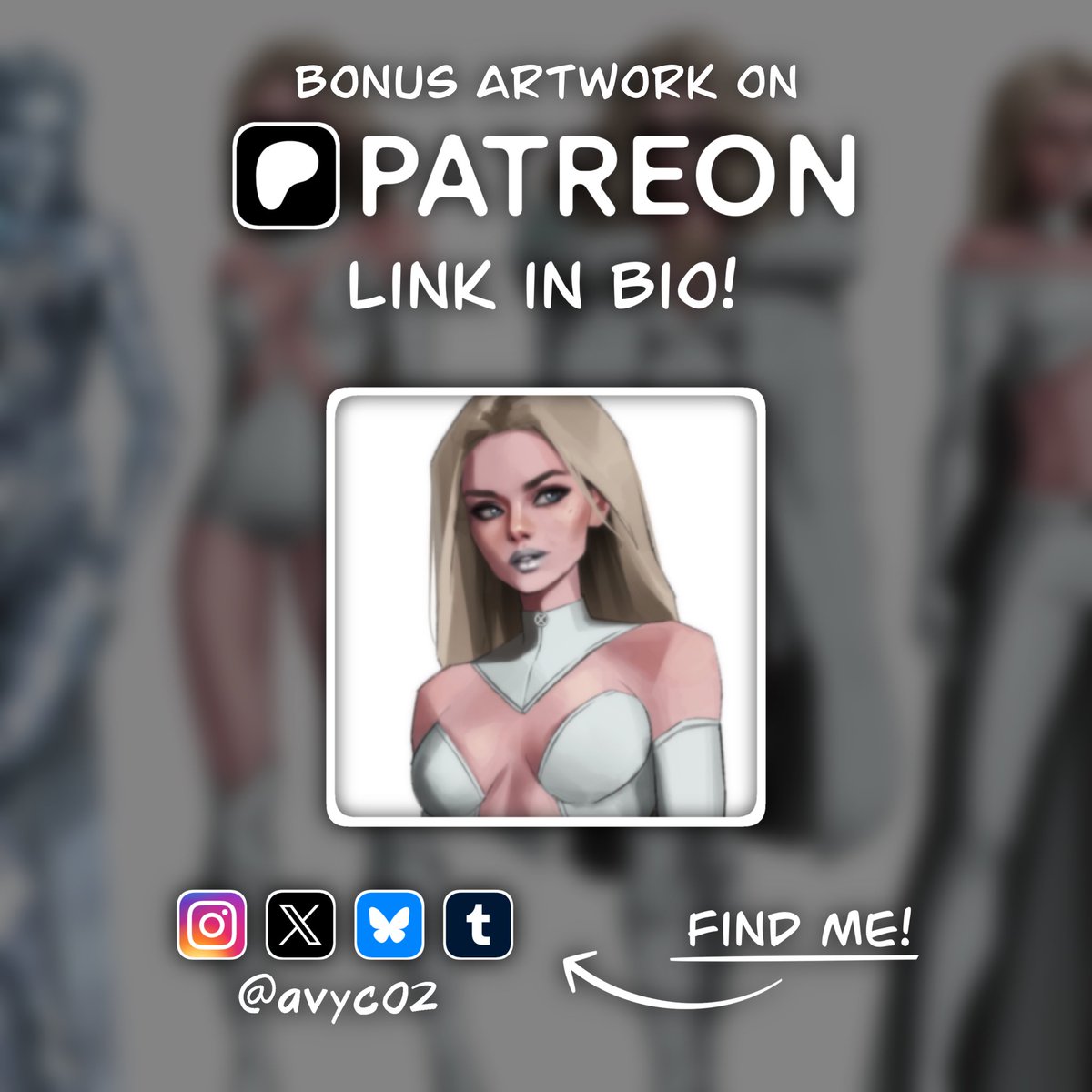 avyc02's tweet photo. Drawing Samara Weaving as Emma Frost~ 💎💅
#xmen #emmafrost #emma #xmen97 #marvel #mcu #fanart #ArtistOnTwitter https://t.co/cbqphivoVZ