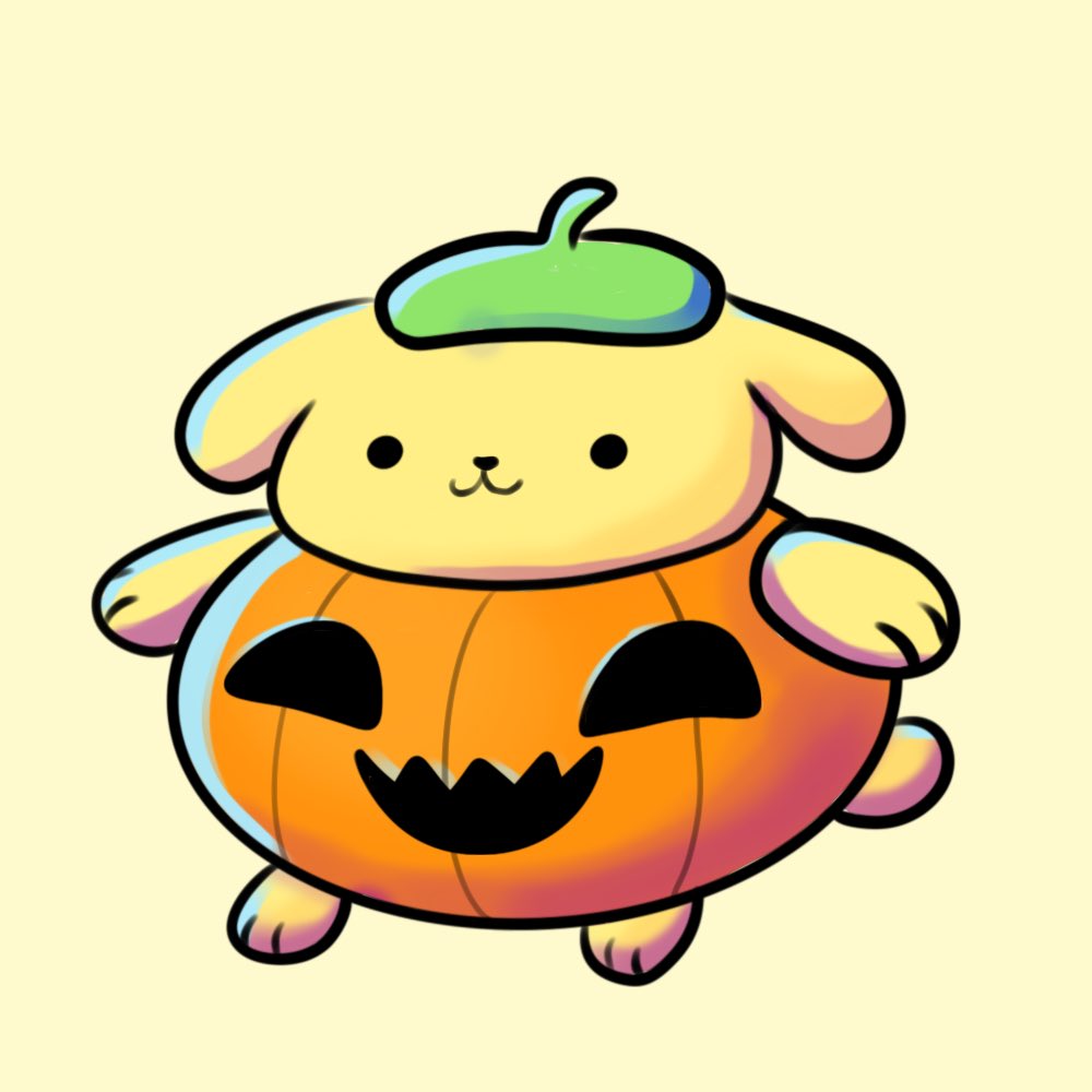 nubivx's tweet photo. Pumpkin-purin 
#halloween #pompompurin #sanrio https://t.co/4dzZ6ucONB