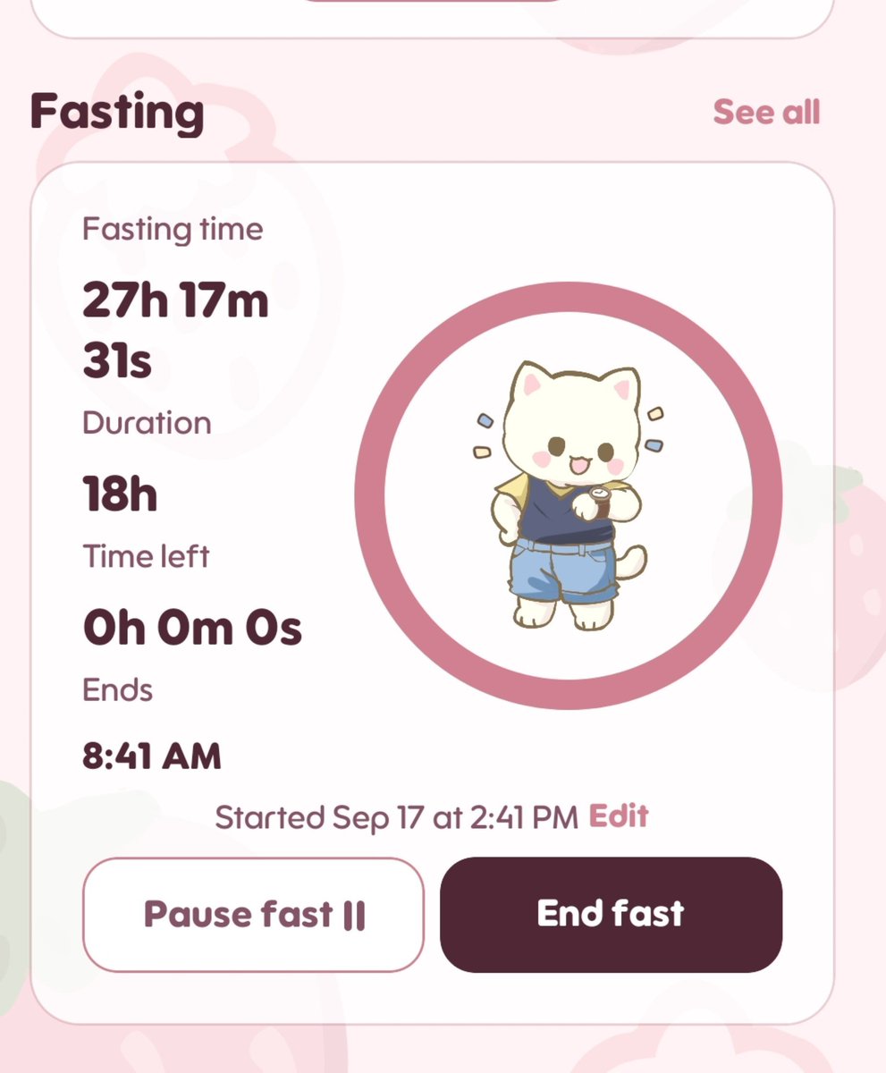 Sicklysweetrot's tweet photo. I did it! Over 24 hour 0 cal fast. No alcohol 🥳.

Going to try to make it to 48 https://t.co/yS071dOE9l