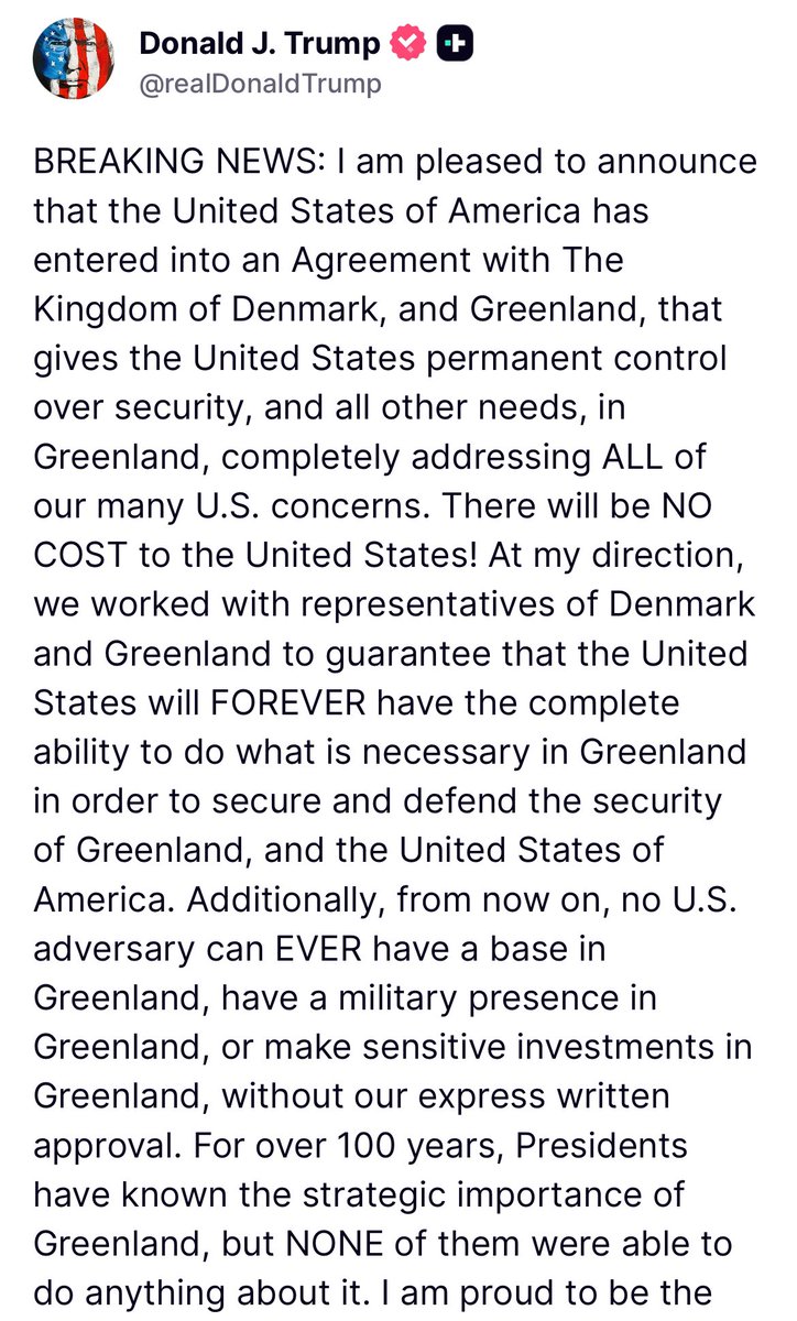 JeffLandry's tweet photo. Thank you President @RealDonaldTrump for your incredible leadership on this critical issue! You have once again proven your detractors wrong and have delivered an incredible victory for the American people. This agreement will advance the security interests of the United States, Greenland, and Denmark and prevent our common adversaries from gaining a foothold in the Arctic. 🇺🇸🇬🇱