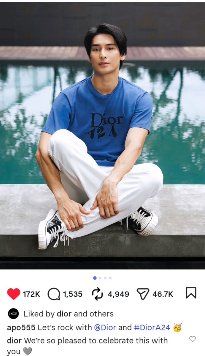 SarahApo94's tweet photo. Why is the engagement on Apo Dior post so quiet this time? 🥺
Come on,#Apocolleagues ,let’s show Dior how much value Apo brings to  brand. Every like, comment &amp; interaction matters. Let’s make his presence count.💛
https://t.co/tR9CtSX3ma…
https://t.co/HmFVaH0XSA…

#ApoNattawin https://t.co/WJXm3Rg9pw