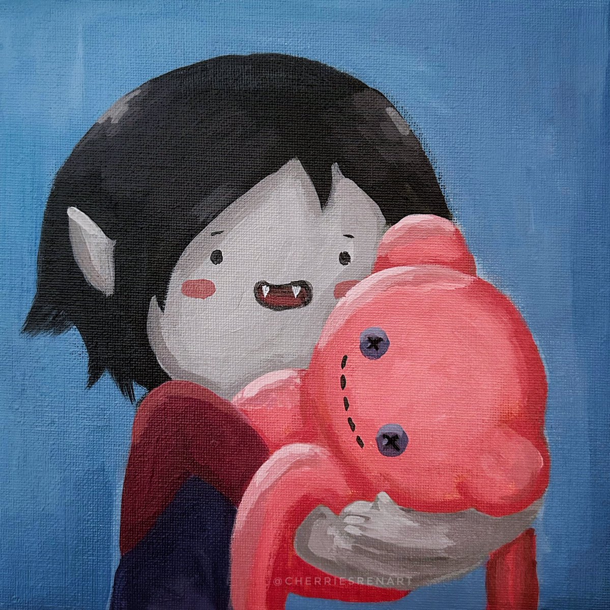 cherriesren's tweet photo. baby marcy painting https://t.co/CSPwdhpagW