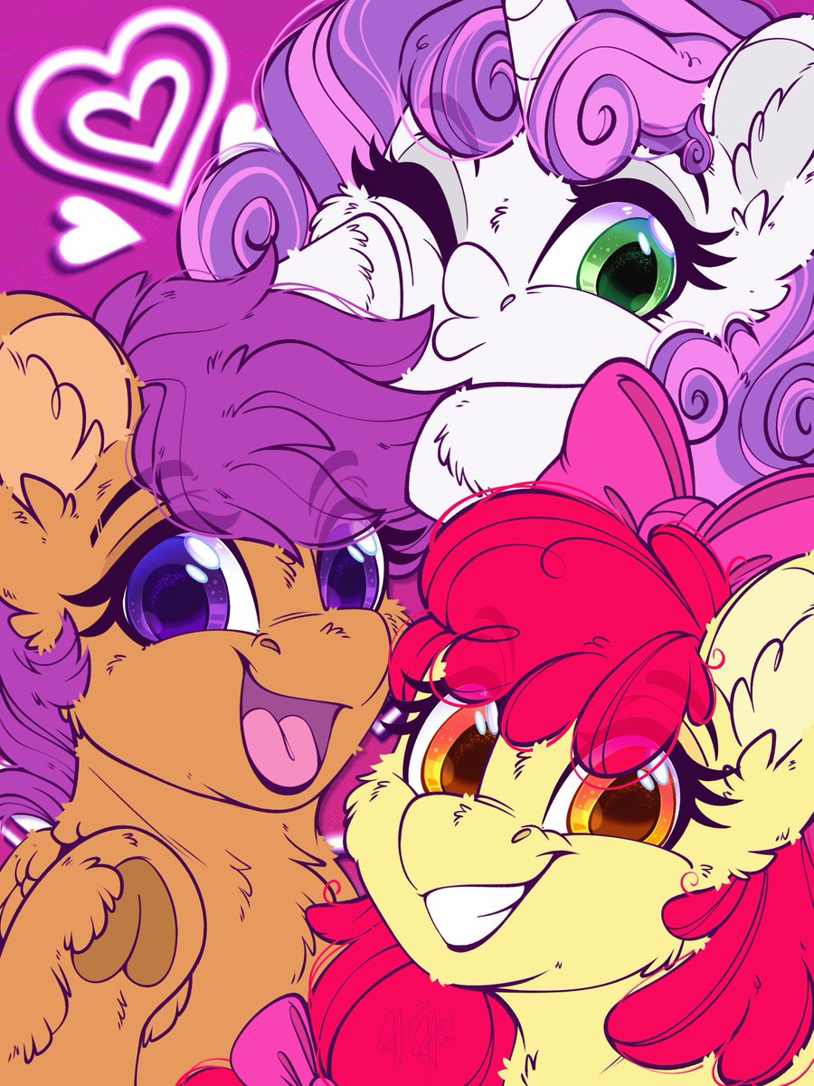 HaywaiianHorse's tweet photo. Three Strong Hearts 💕🐎 #mlp #cmc https://t.co/TWSxGtqG0n