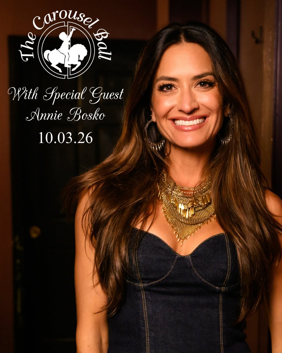CDFdiabetes's tweet photo. 🤠 SPECIAL GUEST ANNOUNCEMENT! 🤠
@anniebosko is joining us for The Carousel Ball on October 3, 2026! 🎶
Named a Rolling Stone Artist to Watch, Annie brings powerhouse vocals and California country spirit to the stage.
We can’t wait! 🌟
#TheCarouselBall #AnnieBosko https://t.co/LXgYNZP6Y0