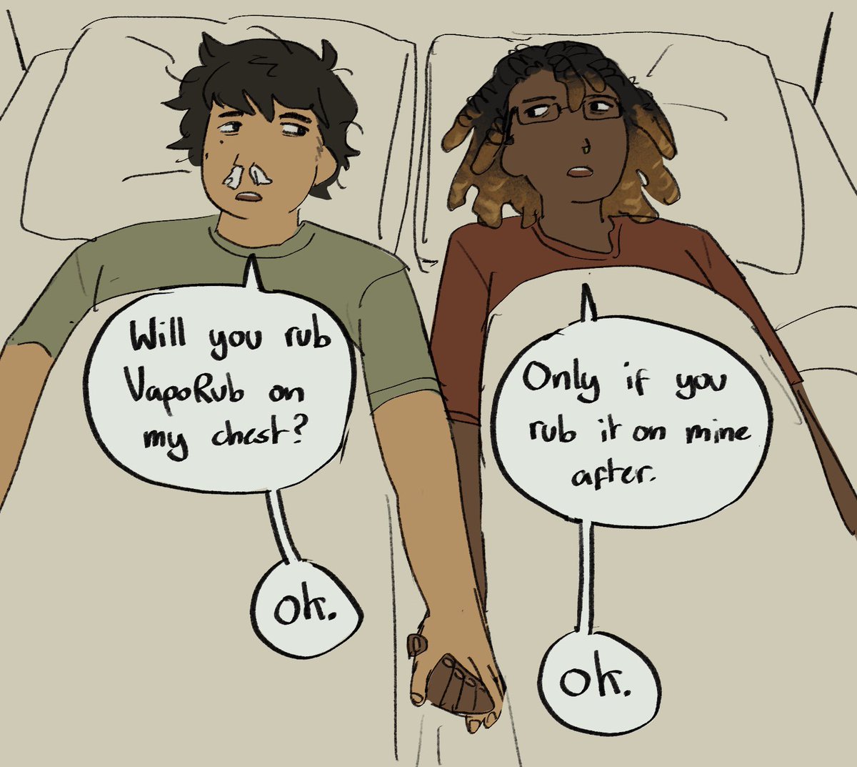 ilovegreenstick's tweet photo. i’m ill so i drew them being ill and gay #slimeknight https://t.co/2TcVj0wDFO