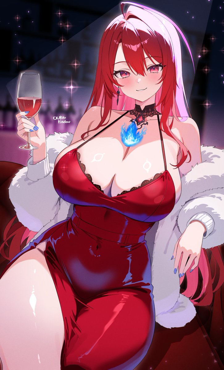 o_rindou5100's tweet photo. Bloodflame and Wine 🍷

#BloodflameArt