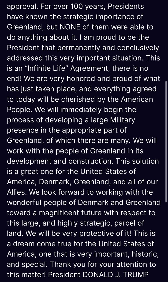 WW3_Monitor's tweet photo. MAJOR DEVELOPMENT 

PRESIDENT TRUMP HAS JUST ANNOUNCED A MAJOR AGREEMENT BETWEEN THE U.S.-DENMARK-GREENLAND

🇺🇸🇩🇰🇬🇱‼️‼️‼️‼️‼️‼️‼️‼️‼️‼️‼️‼️ https://t.co/JDG2JPOToY